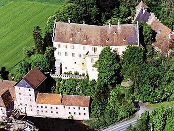 Schloss Aschach und die historischen Museen aus der Luft. Foto: privat