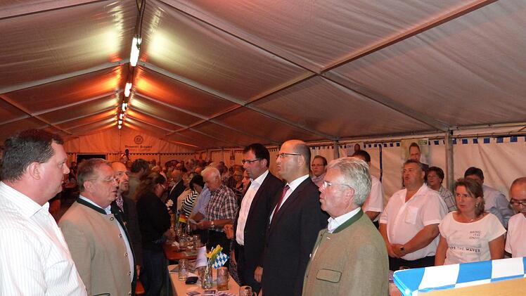 Besuch von Staatsminister Albert Füracker beim politischen Sommerabend der Stadtsteinacher CSUWerner Reißaus