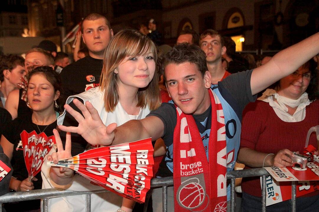 Meisterfeier Brose Baskets Bamberg Maxplatz
