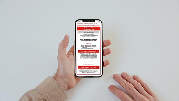 Symbolbild Paywall in der inFranken.de-NewsApp