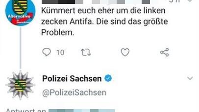 Tweet sächsische Polizei