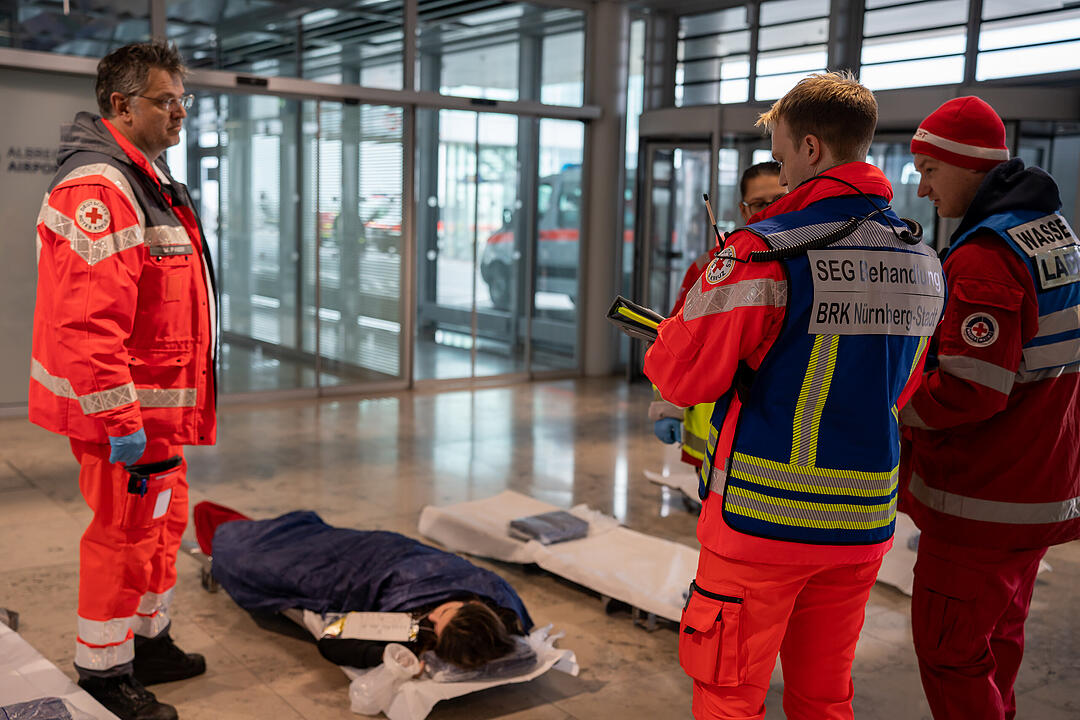 Großübung am Nürnberger Flughafen