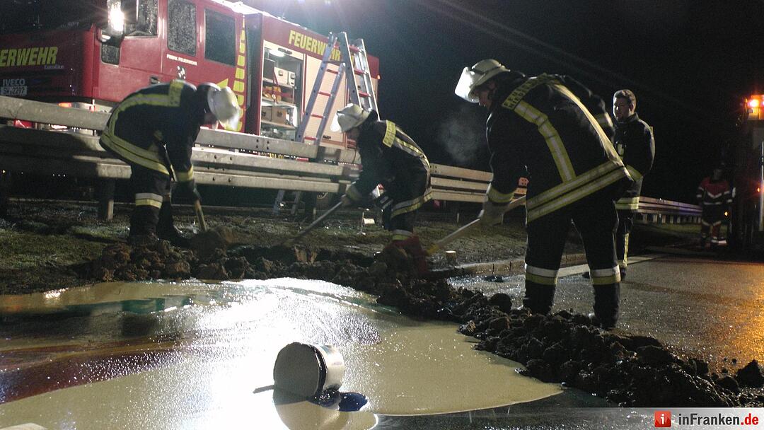 Lkw-Kollision auf A7 bei Wasserlosen