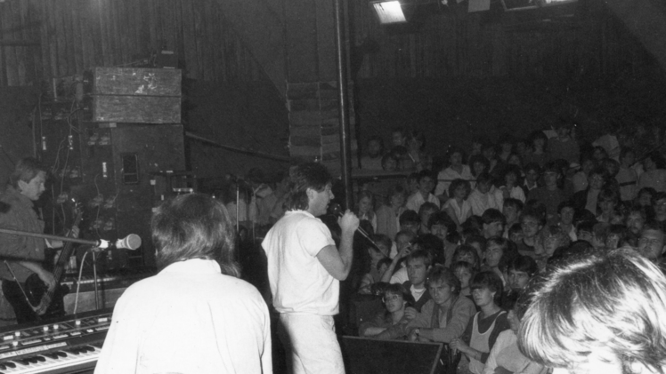 Der Auftritt der Band Karat Mitte der 80er Jahre war einer der Höhepunkte in der Schnaider Disco.Foto: Bernhard Panzer