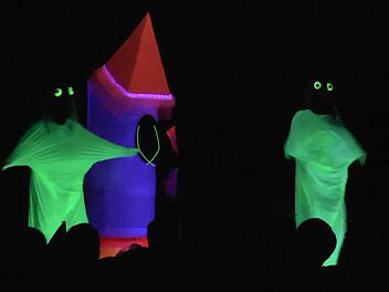 Die ConCorDivas begeisterten mit ihrem Schwarzlichttheater. Christian Licha