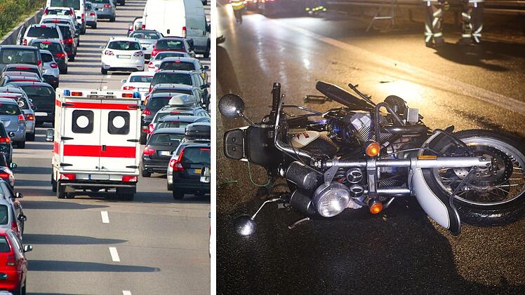 Tödlicher Biker-Unfall auf A6 bei Altdorf: Transporter drängelt sich durch Rettungsgasse