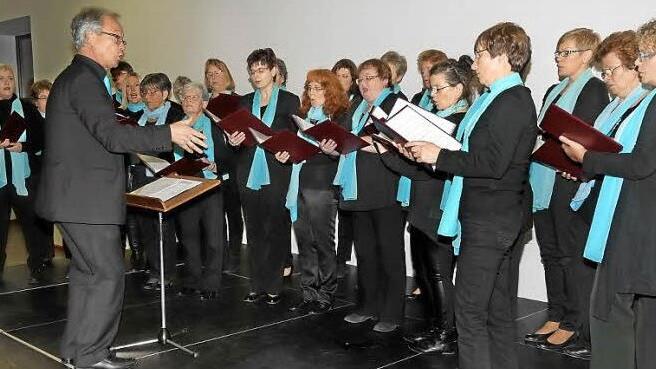 Der Frauenchor der Liedertafel Rentweinsdorf unter Leitung von Norbert Weiß. Fotos: Klemens Albert