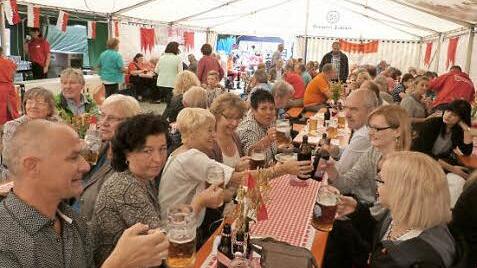 Hoch her ging es beim Schübel-Brauereifest. Foto: privat