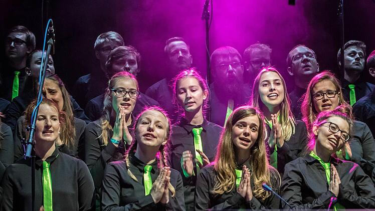 "Dreams and Drums": Impressionen von der Generalprobe mit dem Hochschulchor Coburg und der Hochschul-Bigband.Foto: Jochen Berger