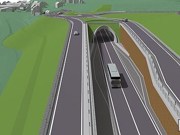 So soll der Tunnel einmal aussehen. Visualisierung: Staatliches Bauamt Bayreuth