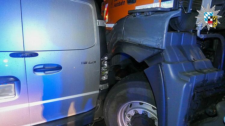 A9 bei N&uuml;rnberg: Die Kollision des PKW-Fahrers