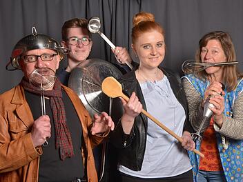 Das Kochduell-Kandidatenteam des "Schauhaufens" mit Frank Schott,  Stefan Röhrich, Vanessa Schramm und Birgit Baumann. Foto: Dagmar Besand