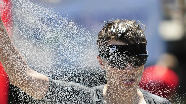 Carsten Friedmann vom ASV Kulmbach gewann in Trebgast &uuml;ber die Olympische Distanz. Foto: Karl Heinz Weber