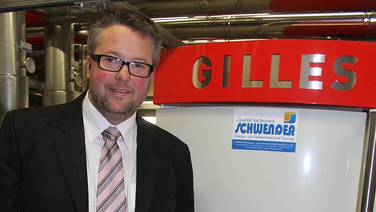 Marc Benker, der Geschäftsführer der Zukunftsenergie Marktschorgast, hat mit seinen Mitstreitern gekämpft, dass die Vision von der Nahwärme wahr wird. Foto: Sonja Adam
