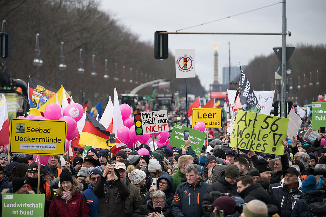 Bauernproteste - Großkundgebung in Berlin