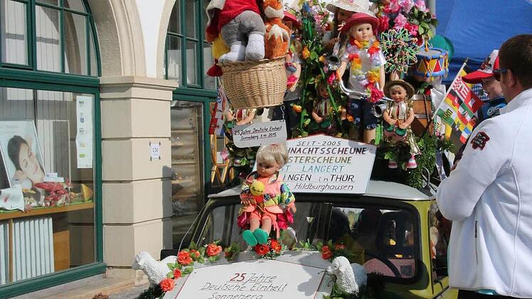 Auf vielen Volksfesten in der Region zu sehen: Der Kirmestrabbi aus Hellingen (Landkreis Hildburghausen).