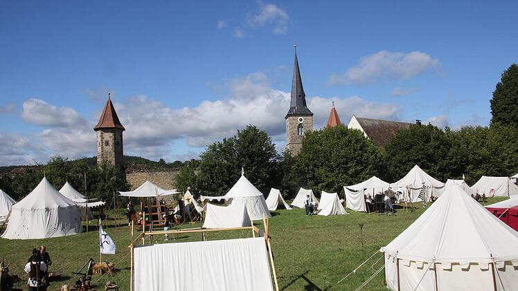Das Lager beim Altstadtfest in Seßlach Foto: Michael Stelzner