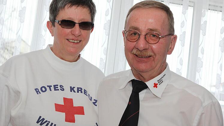 Christa und Herbert Gögelein sind zwei tragende Säulen des Roten Kreuzes in Wilhelmsthal und im Landkreis Kronach. Foto: Jan Koch