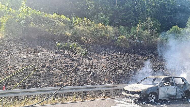 Waldbrand an der A73 im Kreis Coburg verhindert
