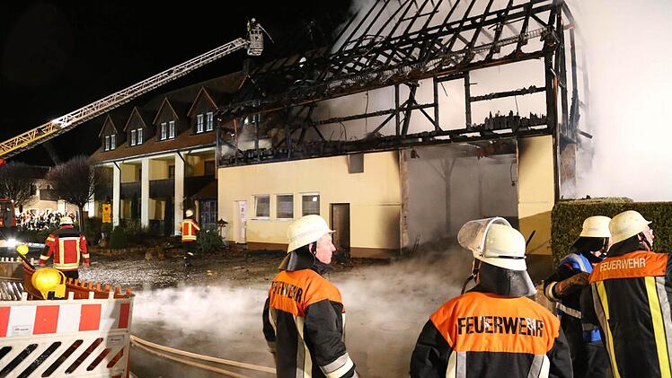Scheunenbrand in Bärnfels. Foto: Franz Galster