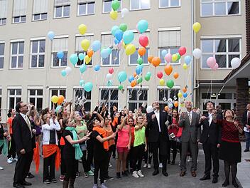 Start frei für die neue Kliegl-Mittelschule nach der mehr als vierjährigen Sanierung. Foto: Edgar Bartl