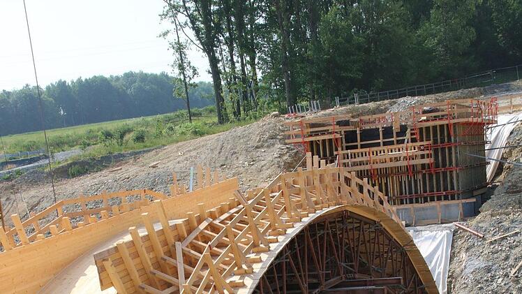 Blick auf die Baustelle bei Untersteinach. Foto: Jürgen Gärtner