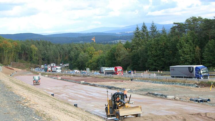 Großbaustelle: Bei Thurnau wird die A 70 verlegt. Foto: Jürgen Gärtner