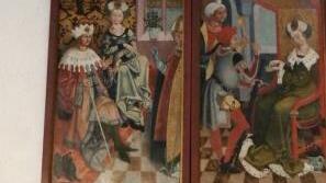 Die Veit-Sto&szlig;-Tafeln sind die einzigen Gem&auml;lde, die nachweislich von dem ber&uuml;hmten Bildhauer stammen. Sie zeigen das Martyrium der Frankenapostel.  Foto: Markus Hauck/pow