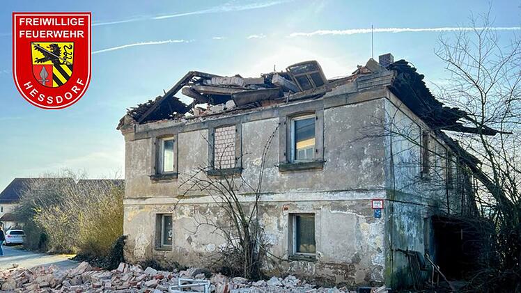 Heßdorf: Wohnhaus teilweise eingestürzt