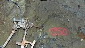 Ein Bohrgerät auf der 19,50 Meter-Sohle.