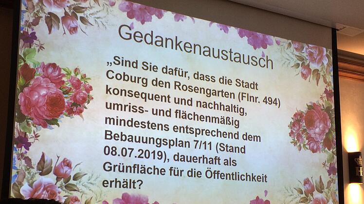 Um diese Frage geht's beim Bürgerbegehren "Rettet den Rosengarten".Oliver Schmidt