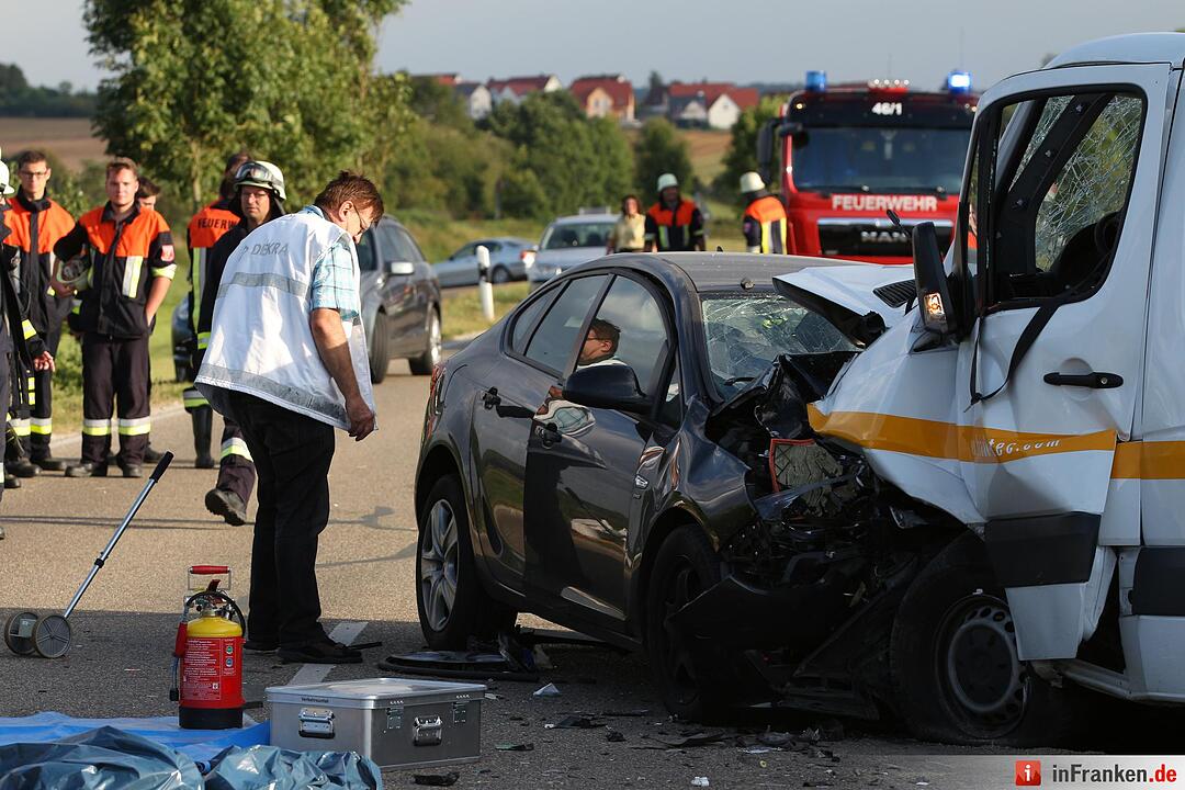 Unfall bei Wassertrüdingen im Landkreis Ansbach