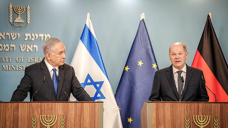 Benjamin Netanjahu und Olaf Scholz