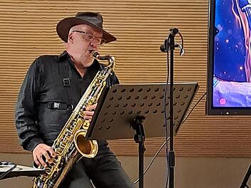 Friedbert Heckmann am Saxofon.