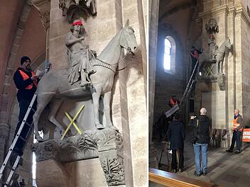 Klimaaktivisten protestieren am Bamberger Reiter - was erwartet sie jetzt?