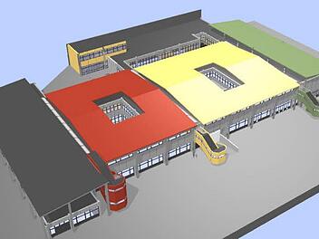 Die Sanierung des Fachklassentrakts am Schulzentrum ist ein finanzieller Kraftakt. Hier eine Animation aus der Planungsphase. Foto: Archiv
