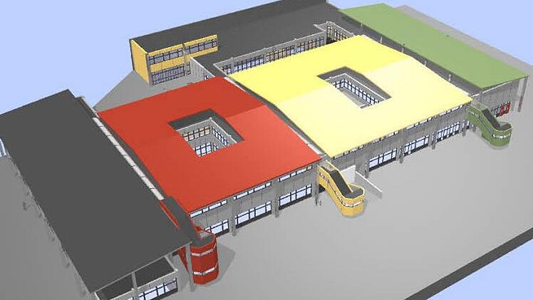 Die Sanierung des Fachklassentrakts am Schulzentrum ist ein finanzieller Kraftakt. Hier eine Animation aus der Planungsphase. Foto: Archiv