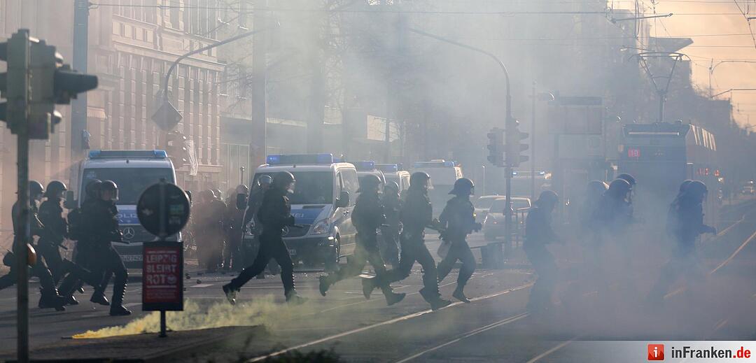 Krawalle in Leipzig