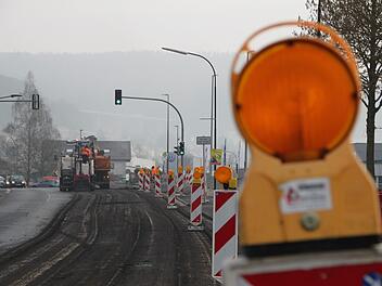 In der Kissinger Straße in Bad Brückenau wird wieder gebaut. Foto: Ulrike Müller