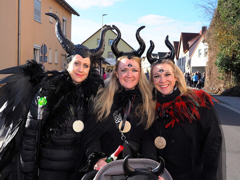 Wildes Faschingstreiben in Steinach an der Saale.
