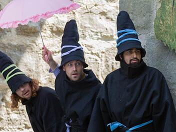 Die drei Räuber (v.l.): Benny Bochmann, Florian Berndt und Pascal Averibou Foto: Dieter Grams