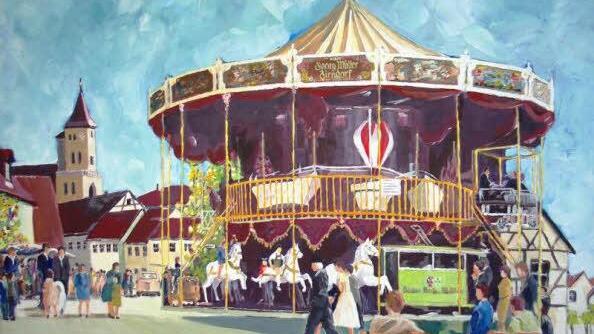 Das Karussell auf einem Gemälde Foto: privat