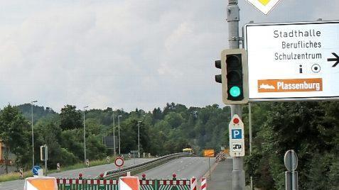 Die Auffahrt zur Umgehung beim Marco-Getränkemarkt war am Dienstag gesperrt.