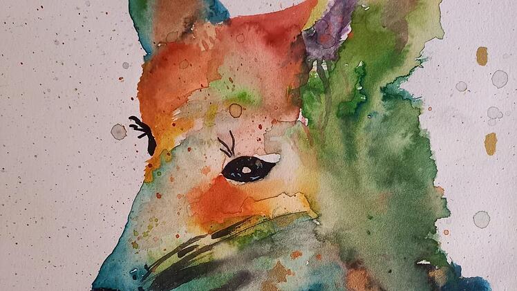 Gabriele Gra&szlig;muck, von der dieses Aquarell stammt, leitet das Kinder-Kunst-Atelier des Kunstvereins Coburg.Foto:: privat