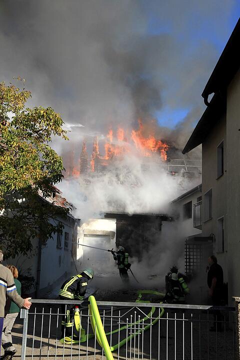 Brand in Schweinestall in Herzogenaurach