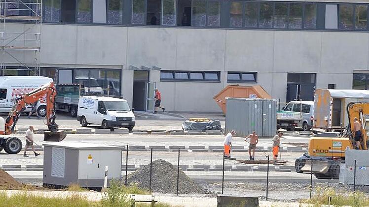 Die Baustelle in Großheirath, auf der es zur tödlichen Schaufel-Attacke kam. Foto: Archiv/Rainer Lutz