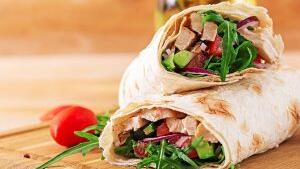 Wrap mit H&auml;hnchen und Gem&uuml;se