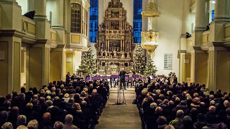 Der Posaunenchor St. Moriz spielte unter Leitung von Peter Stenglein Bläsermusik aus alter und neuer Zeit. Foto: Jochen Berger