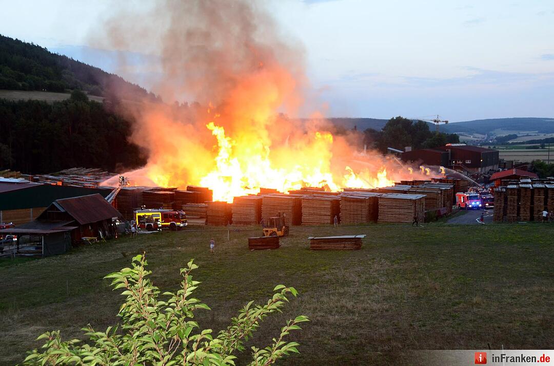Brand im Sägewerk Untererthal