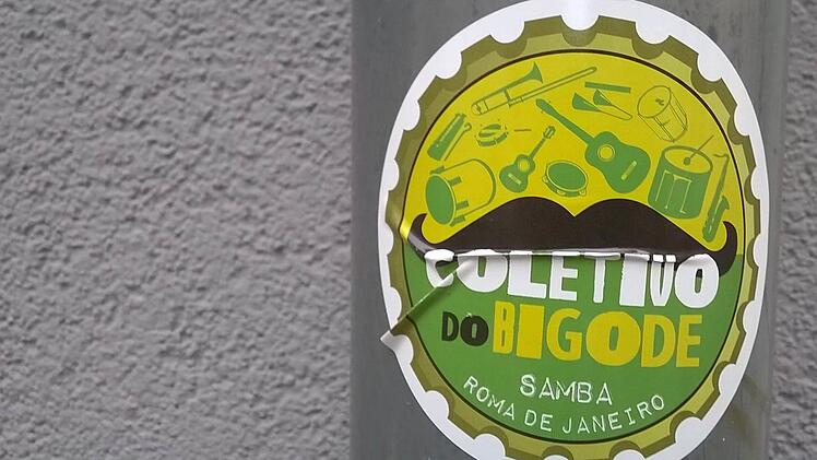 Samba-Fans haben in der Theatergasse ihre Spuren in Coburg hinterlassenFoto: Jochen Berger